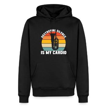 Tuba Tubist - Männer Premium Bio Hoodie - Schwarz - Vorne - Nico (187cm)