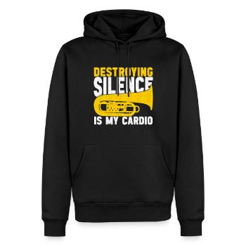 Tuba Tubist - Männer Premium Bio Hoodie - Schwarz - Vorne - Nico (187cm)