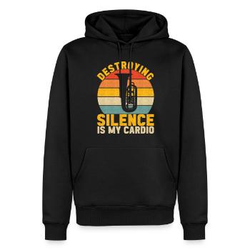 Tuba Tubist - Männer Premium Bio Hoodie - Schwarz - Vorne - Nico (187cm)
