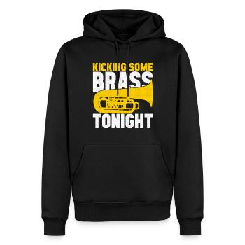 Tuba Tubist - Männer Premium Bio Hoodie - Schwarz - Vorne - Nico (187cm)