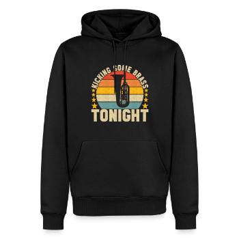 Tuba Tubist - Männer Premium Bio Hoodie - Schwarz - Vorne - Nico (187cm)