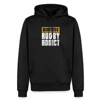 Rugby Verein Rugbyteam Football Sport Geschenk - Männer Premium Bio Hoodie - Schwarz - Vorne - Nico (187cm)