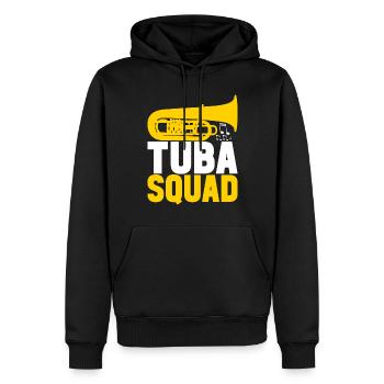 Tuba Tubist - Männer Premium Bio Hoodie - Schwarz - Vorne - Nico (187cm)