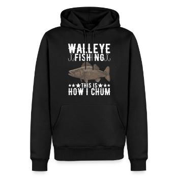 Pêcheurs à la ligne de pêche au doré jaune - Sweat à capuche Premium bio Homme - noir - Devant - Nico (187cm)