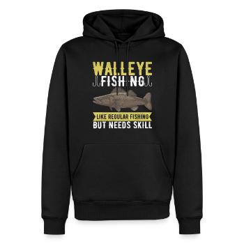 Pêcheur au doré jaune - Sweat à capuche Premium bio Homme - noir - Devant - Nico (187cm)