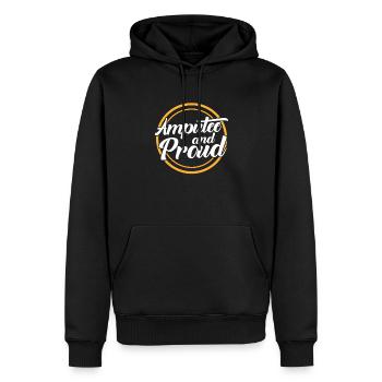 Amputation Amputation Prosthesis Gift - Men’s Premium Organic Hoodie - black - Front - Nico (187cm)