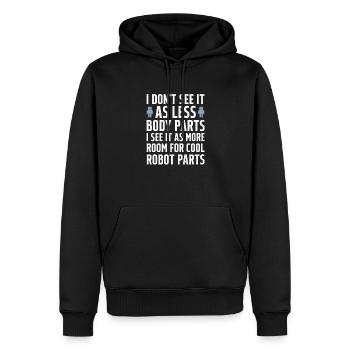 Amputation Amputation Prosthesis Gift - Men’s Premium Organic Hoodie - black - Front - Nico (187cm)