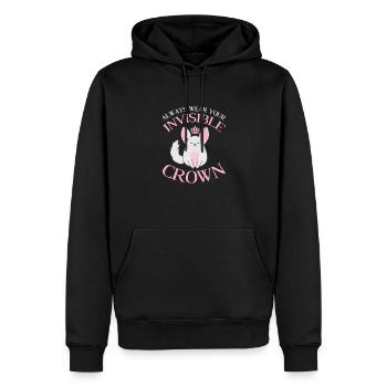 Chinchilla - Sweat à capuche Premium bio Homme - noir - Devant - Nico (187cm)