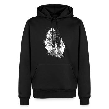 Prêt à rouler: Design parfait pour les vététistes! - Sweat à capuche Premium bio Homme - noir - Devant - Nico (187cm)