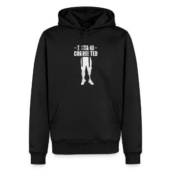 Amputation - Männer Premium Bio Hoodie - Schwarz - Vorne - Nico (187cm)