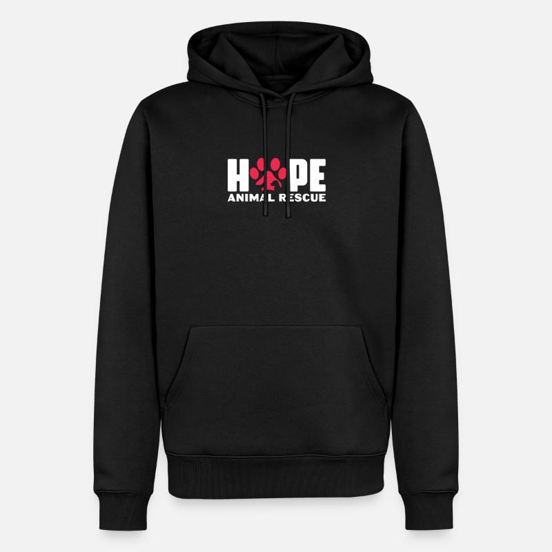 Tierrettung - Männer Premium Bio Hoodie - Schwarz