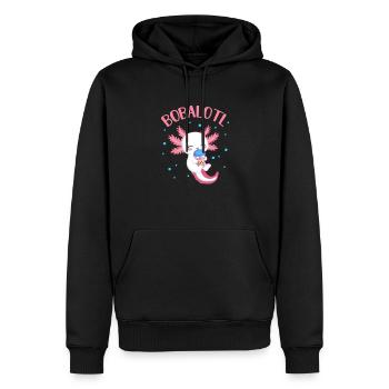 Thé à bulles - Sweat à capuche Premium bio Homme - noir - Devant - Nico (187cm)