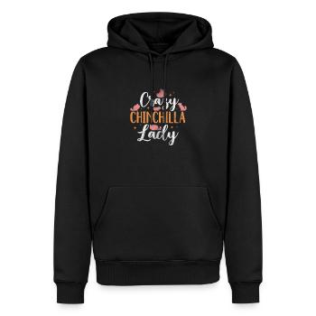 Chinchilla rongeur animal de compagnie rongeur cadeau - Sweat à capuche Premium bio Homme - noir - Devant - Nico (187cm)