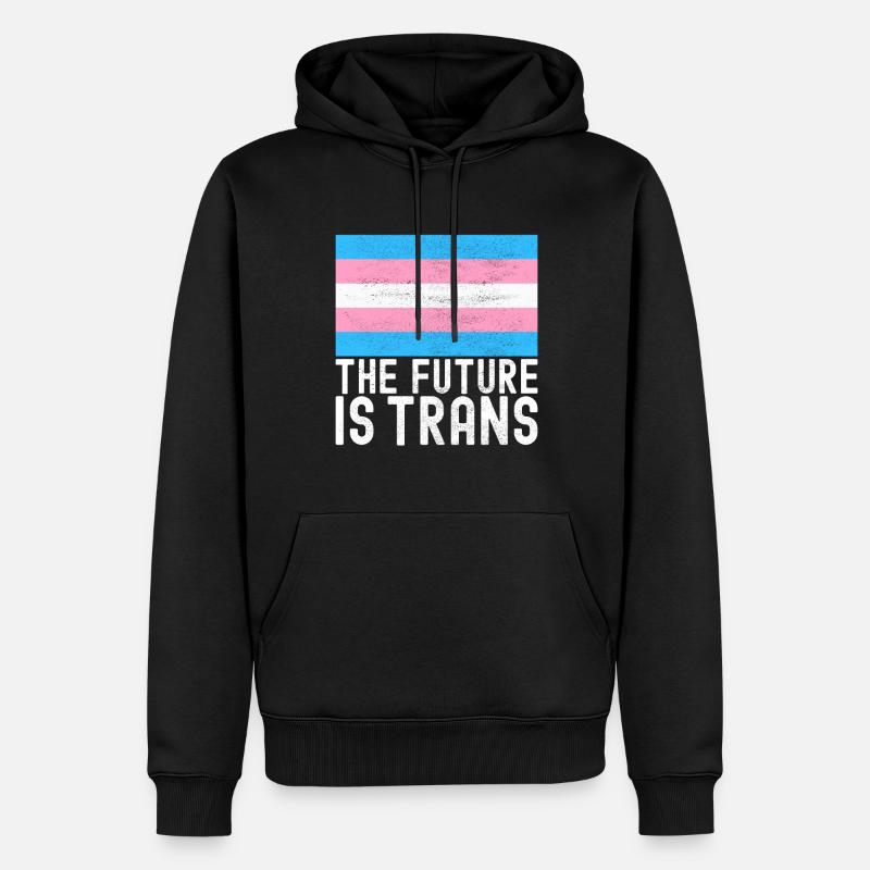 Transgenre Trans LGBTQ - Sweat à capuche Premium bio Homme - noir
