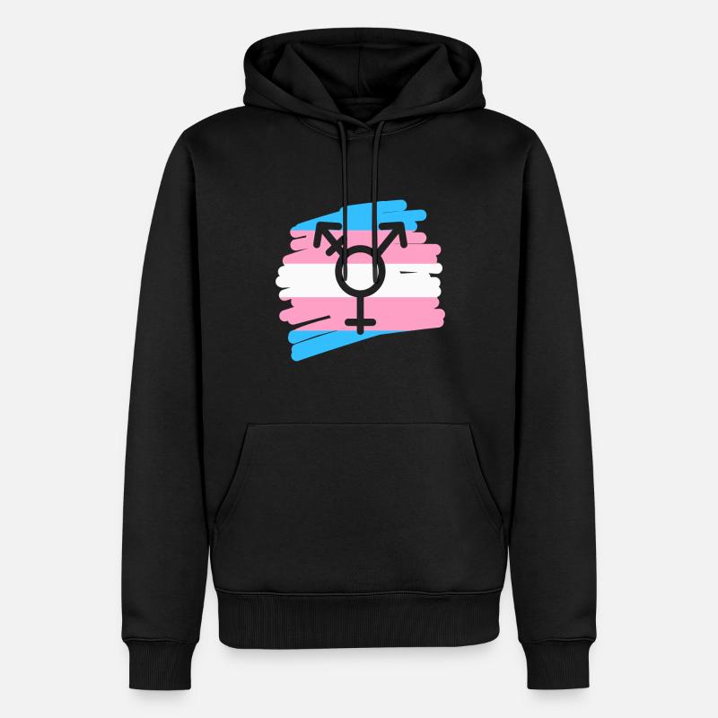 Transgenre Trans LGBTQ - Sweat à capuche Premium bio Homme - noir