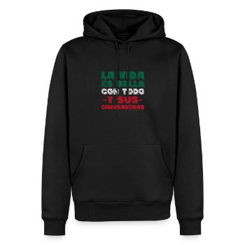 Mexiko - Männer Premium Bio Hoodie - Schwarz - Vorne - Nico (187cm)