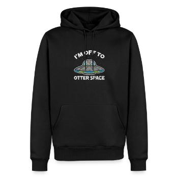 Loutre - Sweat à capuche Premium bio Homme - noir - Devant - Nico (187cm)