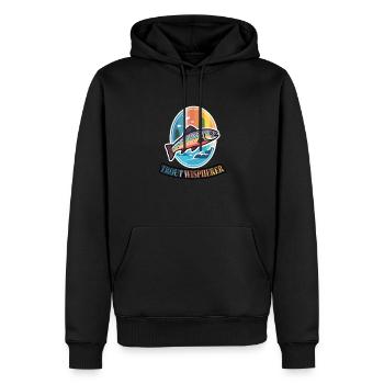 Vintage Rainbow Trout Whisperer - Gear for Fly - Männer Premium Bio Hoodie - Schwarz - Vorne - Nico (187cm)
