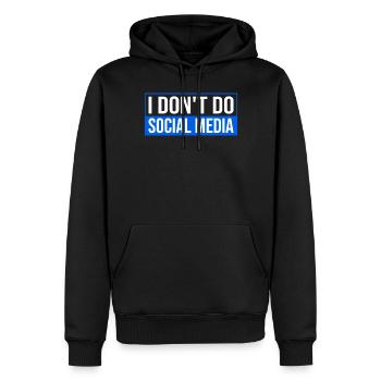 I Don't Do Social Media - Protect Your Privacy - Männer Premium Bio Hoodie - Schwarz - Vorne - Nico (187cm)