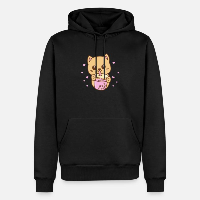 Bubble Tea - Männer Premium Bio Hoodie - Schwarz