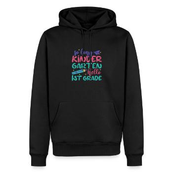 Kindergarten - Männer Premium Bio Hoodie - Schwarz - Vorne - Nico (187cm)
