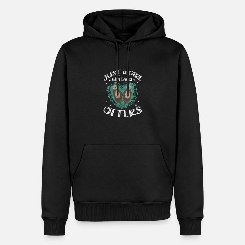 Otter - Männer Premium Bio Hoodie - Schwarz