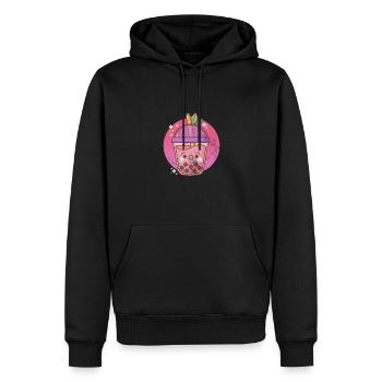 Bubble Tea Boba Tea Kawaii Geschenk - Männer Premium Bio Hoodie - Schwarz - Vorne - Nico (187cm)