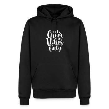 Cheerleader - Sweat à capuche Premium bio Homme - noir - Devant - Nico (187cm)