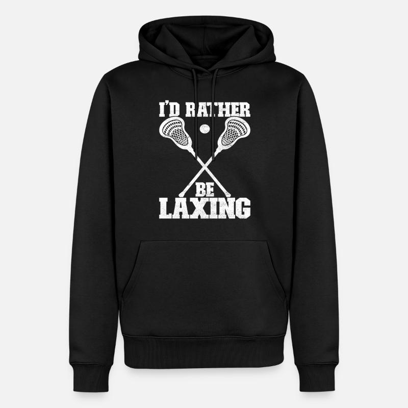 Lacrosse - Männer Premium Bio Hoodie - Schwarz