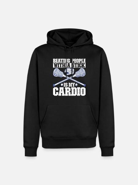 Lacrosse - Männer Premium Bio Hoodie - Schwarz