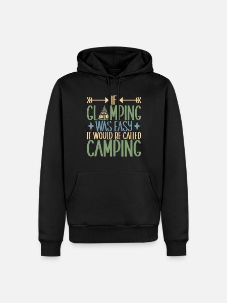 Glamping Glamper - Sweat à capuche Premium bio Homme - noir
