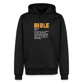 Bible Bible Versets chrétiens Don de Jésus - Sweat à capuche Premium bio Homme - noir - Devant - Nico (187cm)