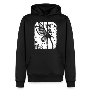 Fairycore Aesthetics Skeleton Fairy Goth Gothic G - Men’s Premium Organic Hoodie - black - Front - Nico (187cm)