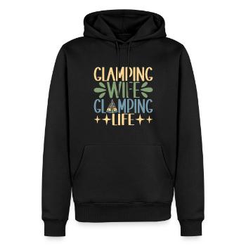 Glamping Glamper - Männer Premium Bio Hoodie - Schwarz - Vorne - Nico (187cm)