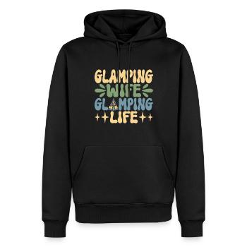 Glamping Glamper - Männer Premium Bio Hoodie - Schwarz - Vorne - Nico (187cm)
