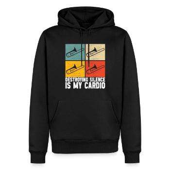 Posaune Trombone - Männer Premium Bio Hoodie - Schwarz - Vorne - Nico (187cm)