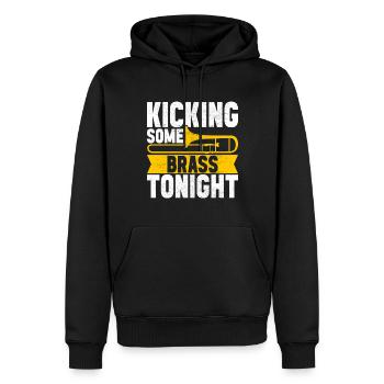 Posaune Trombone - Männer Premium Bio Hoodie - Schwarz - Vorne - Nico (187cm)