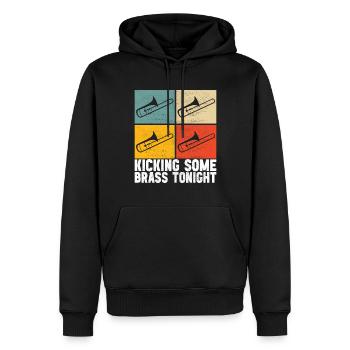Posaune Trombone - Männer Premium Bio Hoodie - Schwarz - Vorne - Nico (187cm)