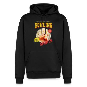 Bowling Bowling Bowling Ball Quilles Joueurs de bowling - Sweat à capuche Premium bio Homme - noir - Devant - Nico (187cm)