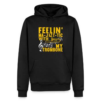 Posaune Trombone - Männer Premium Bio Hoodie - Schwarz - Vorne - Nico (187cm)