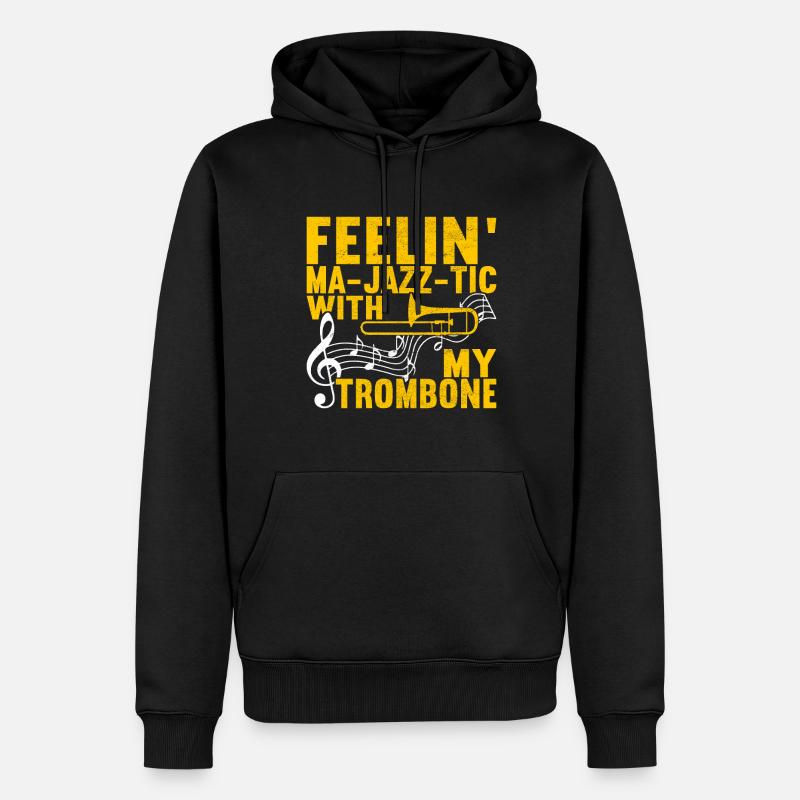 Posaune Trombone - Männer Premium Bio Hoodie - Schwarz