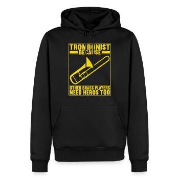 Posaune Trombone - Männer Premium Bio Hoodie - Schwarz - Vorne - Nico (187cm)