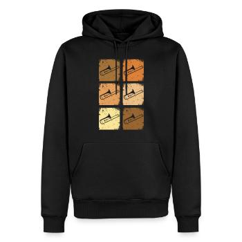 Posaune Trombone - Männer Premium Bio Hoodie - Schwarz - Vorne - Nico (187cm)