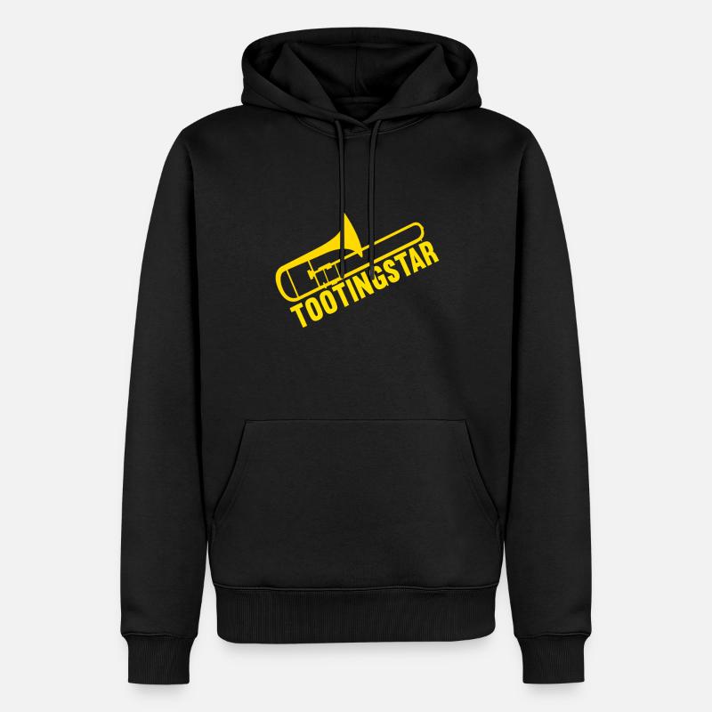 Posaune Trombone - Männer Premium Bio Hoodie - Schwarz