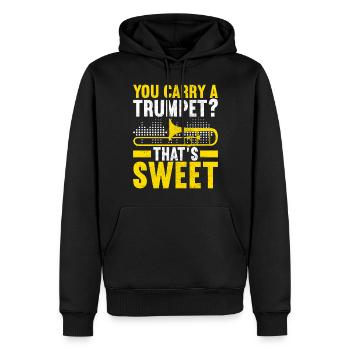 Posaune Trombone - Männer Premium Bio Hoodie - Schwarz - Vorne - Nico (187cm)