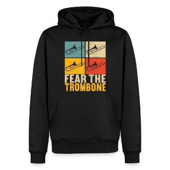 Posaune Trombone - Männer Premium Bio Hoodie - Schwarz - Vorne - Nico (187cm)