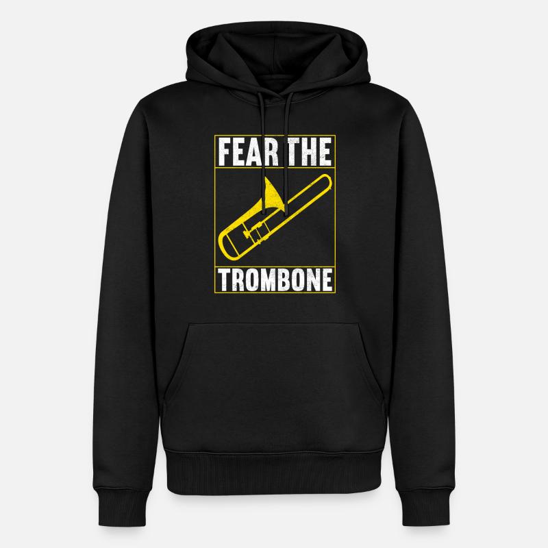 Posaune Trombone - Sweat à capuche Premium bio Homme - noir