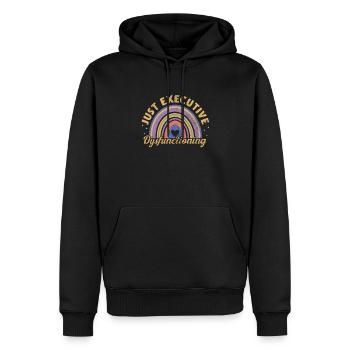 TDAH - Sweat à capuche Premium bio Homme - noir - Devant - Nico (187cm)