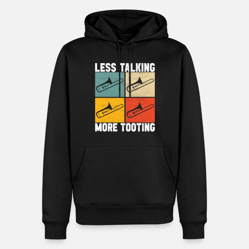 Posaune Trombone - Männer Premium Bio Hoodie - Schwarz