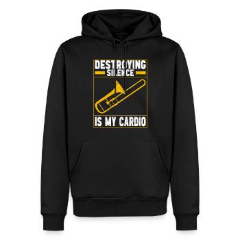Posaune Trombone - Männer Premium Bio Hoodie - Schwarz - Vorne - Nico (187cm)